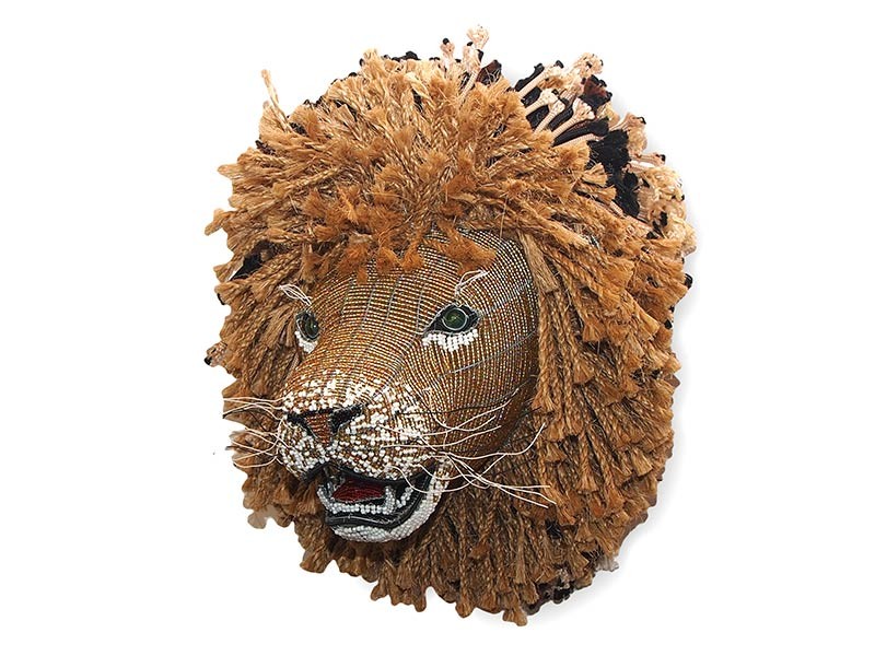 Bead and Wire Rope Lion Wall Hanging Bead and Wire Rope Lion Wall Hanging