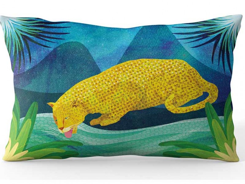 Africa Dreaming Collection Ramie Cushion Cover - Leopard