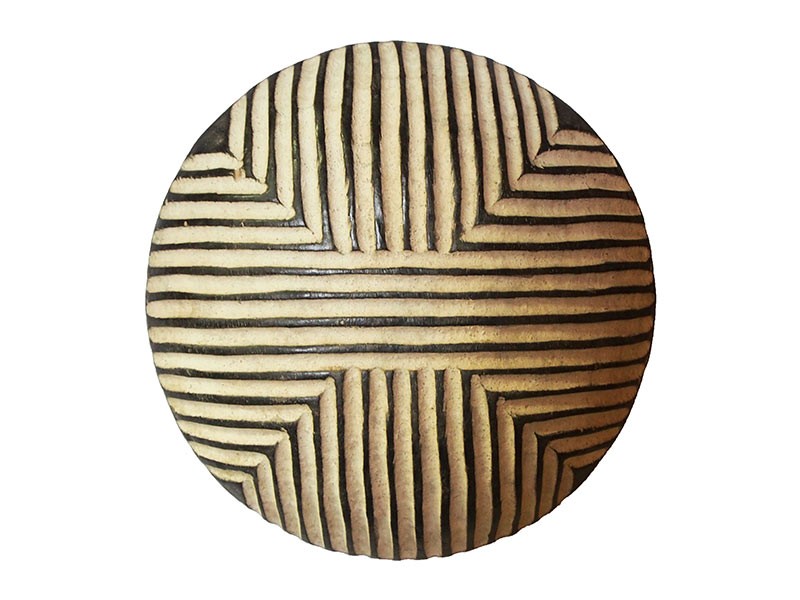Small Carved Wood Shield - Band - 4