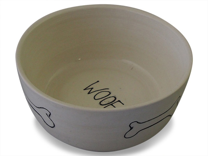 Ceramic Dog Bowl - Woof
