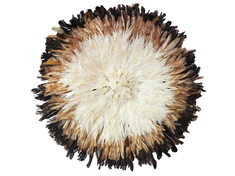 Juju Feather Hat Partridge, Natural, Ivory