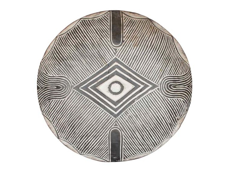 Bamileke Carved Wood Shield - 17