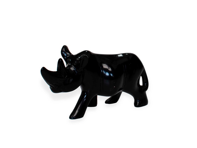 African Creative :: Black Soapstone Rhino | Handcrafted African Art ...