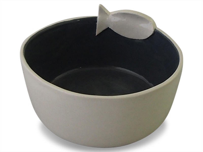 Ceramic Cat Bowl - Fish