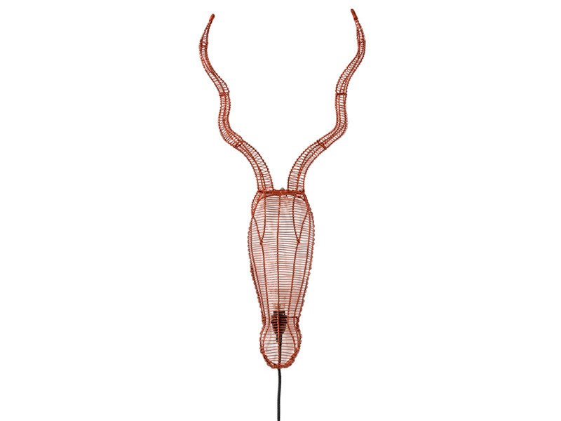 Copper Kudu Head Wall Light