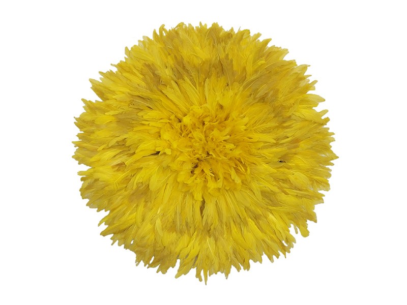 Juju Feather Hat Yellow