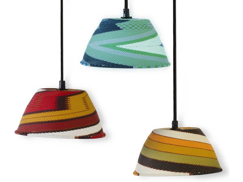 Lwazi Pendants – Handwoven Telephone Wire Lights