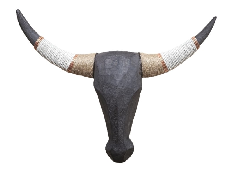 Black Wood White Beads