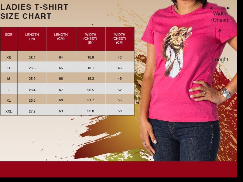 Ladies size chart Ladies size chart