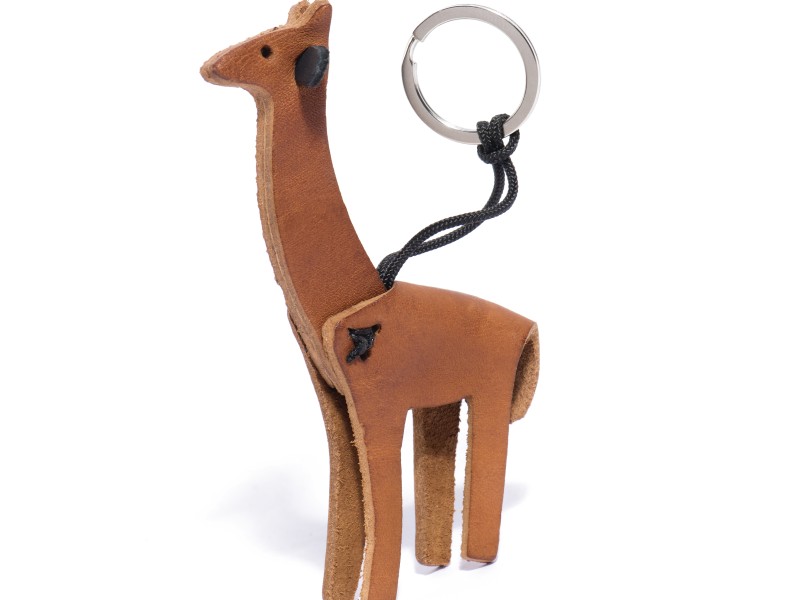 African Creative :: Giraffe Key Ring | Handcrafted Leather Keychain ...