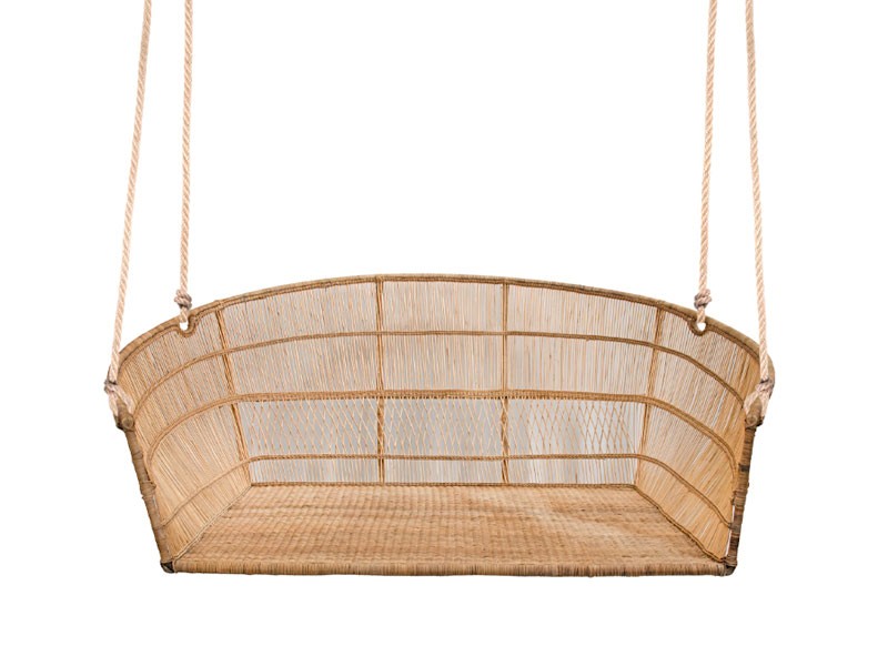 Handcrafted Rattan Swing - Front view