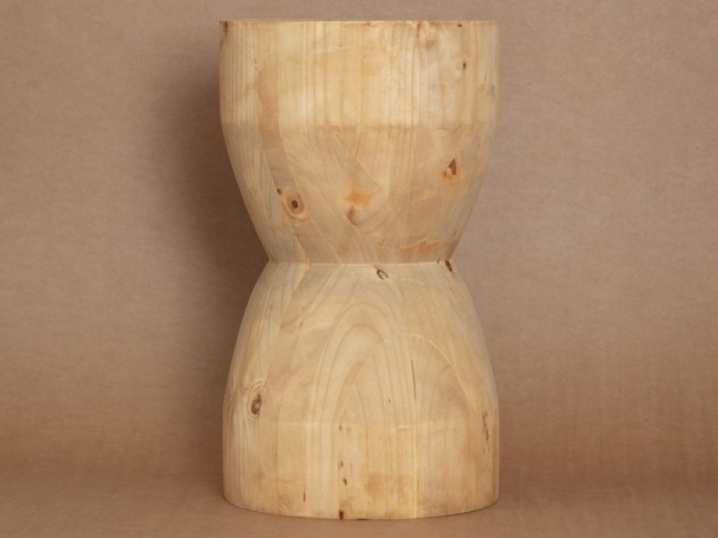Turned Hourglass Stool - Maple
