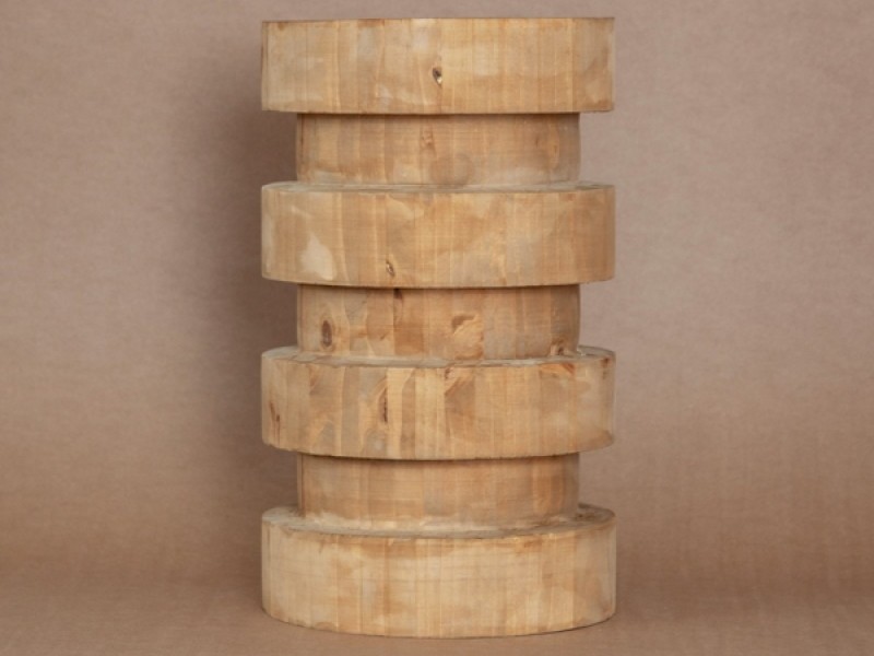 Turned Annulated Stool - Maple