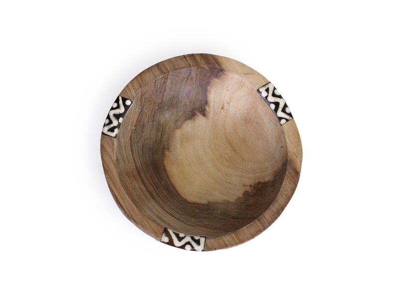 Wooden Bowl with Matching Wooden Teaspoon | Handcrafted Set